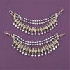 Antique Temple Ear Chain with Matte Gold Plating