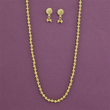 Antique Plain Gold Mala with Gold Plating