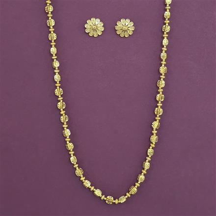 Antique Plain Gold Mala with Gold Plating