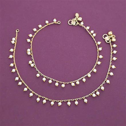 Antique Pearl Payal with Gold Plating