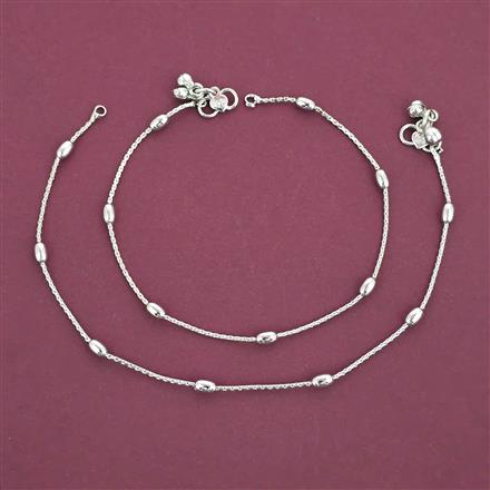 Antique Delicate Payal with Rhodium Plating
