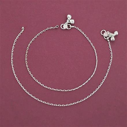 Antique Delicate Payal with Rhodium Plating