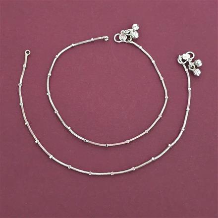 Antique Delicate Payal with Rhodium Plating