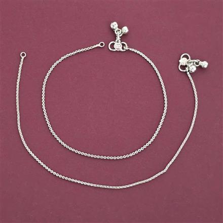 Antique Delicate Payal with Rhodium Plating