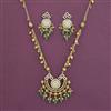 Antique Pearl Pendant Set with Matte Gold Plating