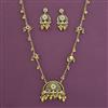 Antique Classic Pendant Set with Matte Gold Plating