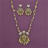 Antique Classic Pendant Set with Matte Gold Plating