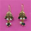 Antique Delicate Earring with Matte Gold Plating
