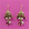 Antique Delicate Earring with Matte Gold Plating