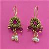 Antique Delicate Earring with Matte Gold Plating
