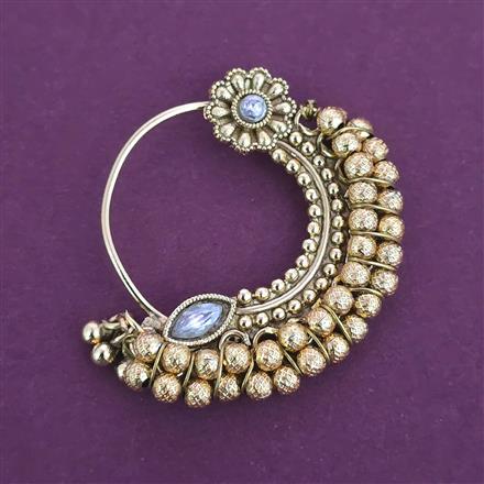 Antique Classic Nose Ring with Matte Gold Plating