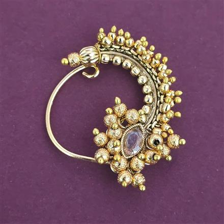 Antique Classic Nose Ring with Matte Gold Plating