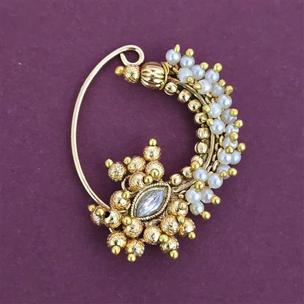 Antique Classic Nose Ring with Matte Gold Plating