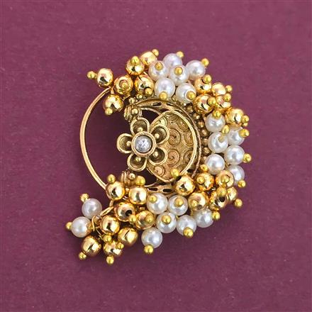 Antique Classic Nose Ring with Matte Gold Plating