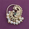 Antique Pearl Nose Ring with Matte Gold Plating