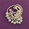 Antique Pearl Nose Ring with Matte Gold Plating
