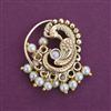 Antique Pearl Nose Ring with Matte Gold Plating
