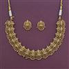 Antique Temple Necklace with Matte Gold Plating