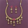 Antique Birds Necklace with Matte Gold Plating