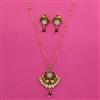 Antique Classic Pendant Set with Matte Gold Plating