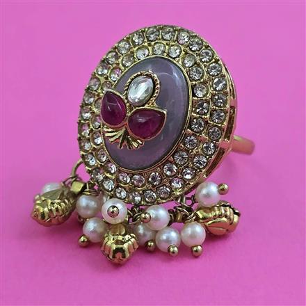 Antique Adjustable Ring with Mehndi Plating