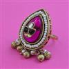 Antique Adjustable Ring with Mehndi Plating