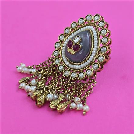 Antique Adjustable Ring with Mehndi Plating