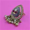 Antique Adjustable Ring with Mehndi Plating