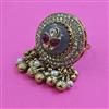 Antique Adjustable Ring with Mehndi Plating
