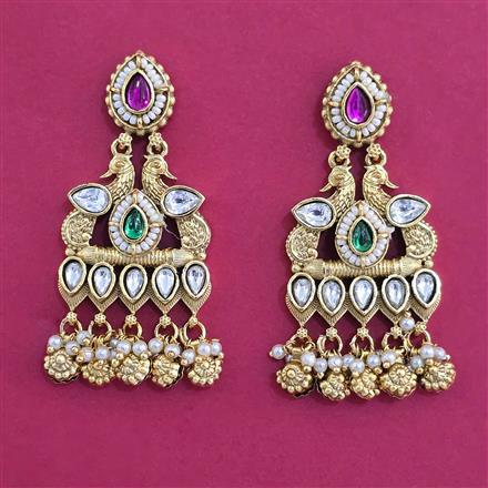 Antique Birds Earring with Matte Gold Plating