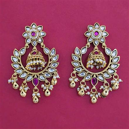 Antique Chand Earring with Mehndi Plating
