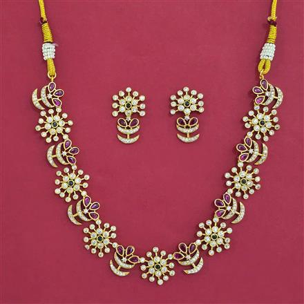 Antique Classic Necklace with Matte Gold Plating