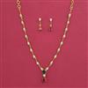 Antique Delicate Necklace with Matte Gold Plating