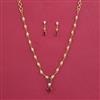 Antique Delicate Necklace with Matte Gold Plating