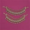 Antique Temple Ear Chain with Matte Gold Plating