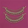 Antique Temple Ear Chain with Matte Gold Plating