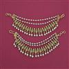 Antique Temple Ear Chain with Matte Gold Plating