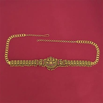 Antique Temple Belt with Matte Gold Plating