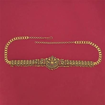 Antique Temple Belt with Matte Gold Plating