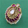 Antique Pearl Ring with Matte Gold Plating
