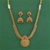 Antique Delicate Necklace with Matte Gold Plating