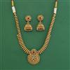 Antique Delicate Necklace with Matte Gold Plating