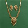 Antique Pearl Necklace with Matte Gold Plating