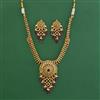 Antique Pearl Necklace with Matte Gold Plating