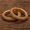 Antique Plain Gold Bangles with Gold Plating