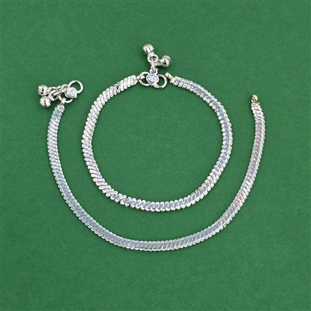 Antique Baby Payal with Rhodium Plating