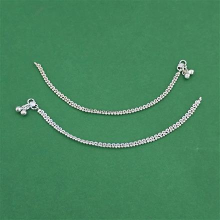 Antique Baby Payal with Rhodium Plating