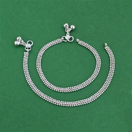 Antique Baby Payal with Rhodium Plating