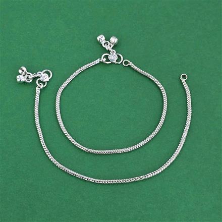 Antique Baby Payal with Rhodium Plating