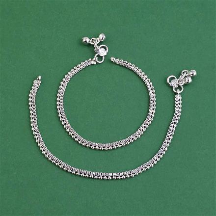 Antique Baby Payal with Rhodium Plating